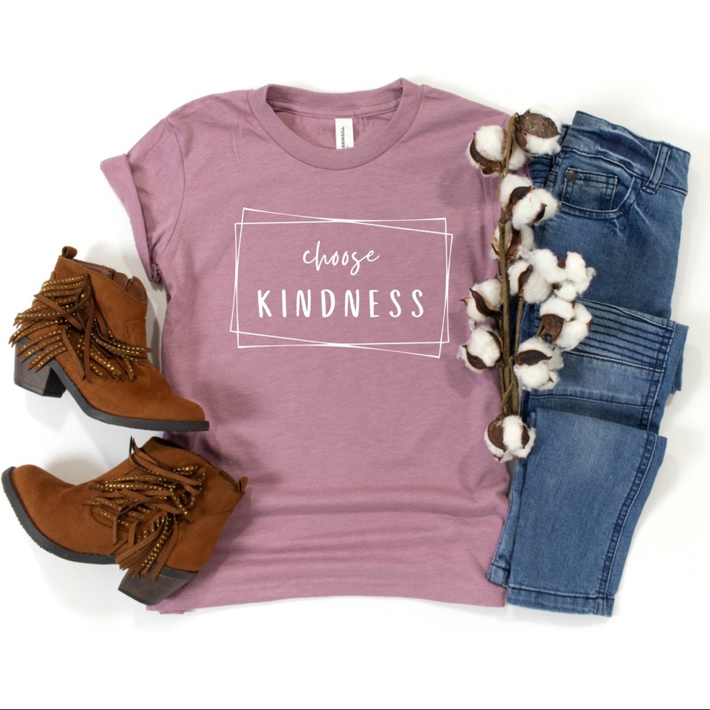 New Boutique Bella + Canvas “Choose Kindness” soft tee shirt positivity